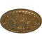 Ekena Millwork Tristan Ceiling Medallion (Fits Canopies up to 6 1/4"), Hand-Painted Pale Gold, 32 3/8"OD x 3 1/2"P CM32TNPAS - alternate 4